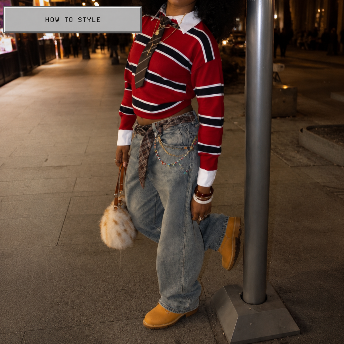 Retro Striped Contrast Pullover Jersey