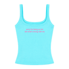 Y2K Slogan Letter Print Cropped Tank Top