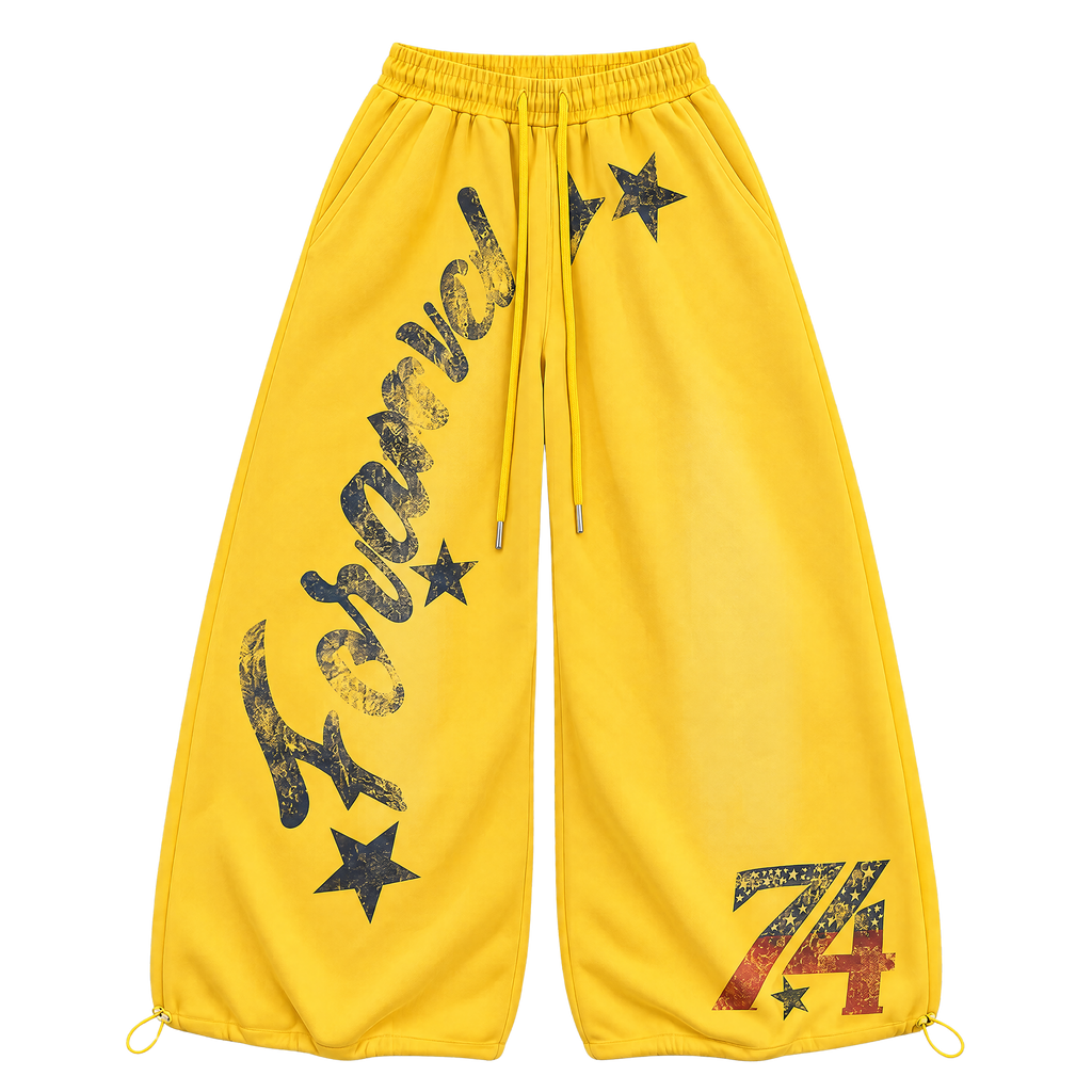 Vintage Star 74 Drawstring Wide-Leg Pants
