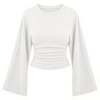 Cinched Long Sleeve Crop Top
