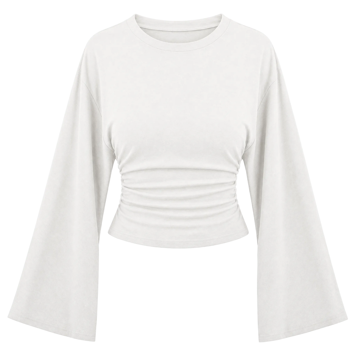 Cinched Long Sleeve Crop Top
