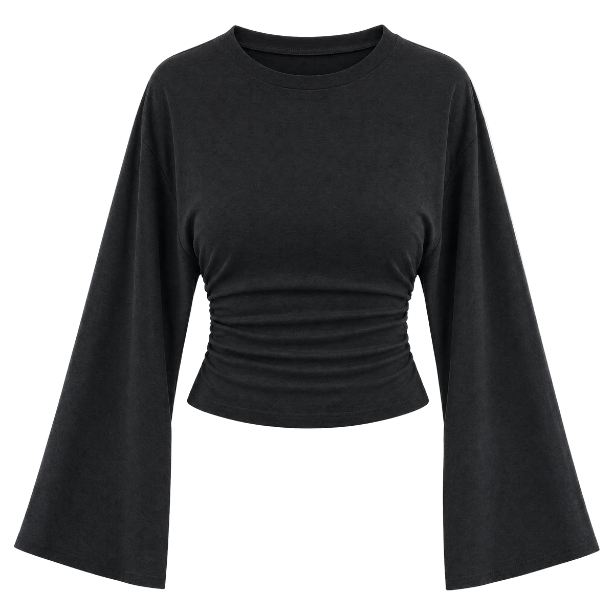 Cinched Long Sleeve Crop Top