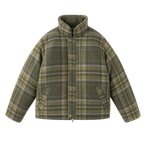 Korean Retro Plaid Cotton Padded Puffer Jacket