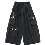 Multi Pocket Wide Leg Baggy Jeans
