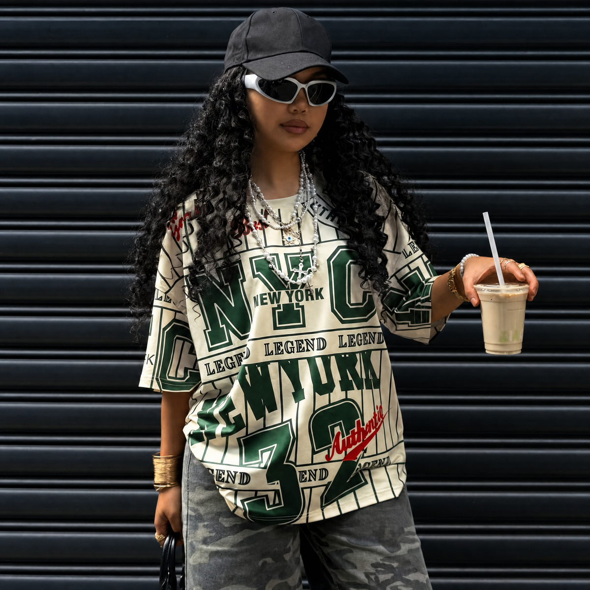 New York 32nd Printed Slim Fit Tee
