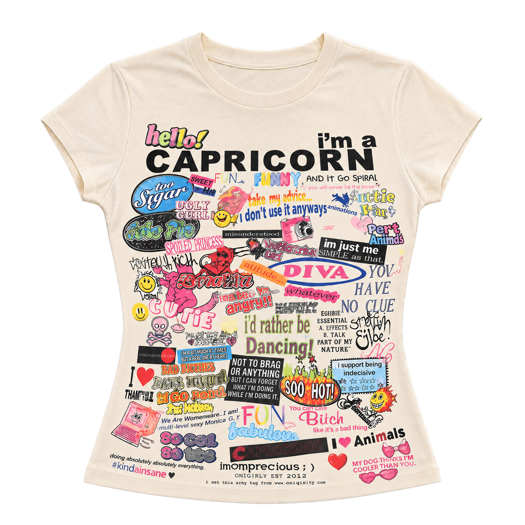 Y2K Graffiti Print Slim-Fit Cropped Tee