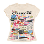 Y2K Graffiti Print Slim-Fit Cropped Tee