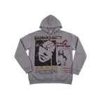 Oversized Gray Zip Hoodie Jacket