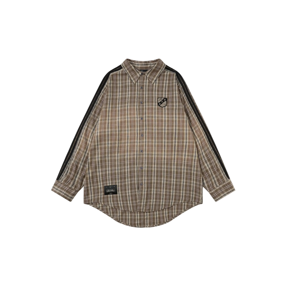Oversized Plaid Shirt Streetwear Long Sleeve