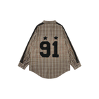 Oversized Plaid Shirt Streetwear Long Sleeve
