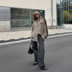 Oversized Plaid Shirt Streetwear Long Sleeve