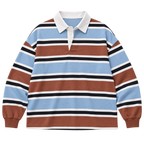 Retro Striped Contrast Pullover Jersey