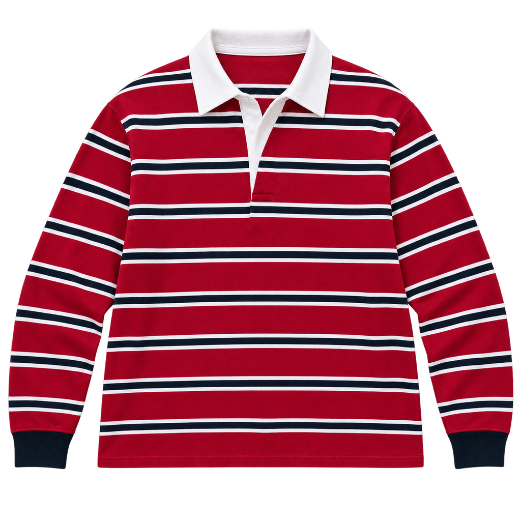 Retro Striped Contrast Pullover Jersey