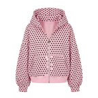 Pink Polka Dot Zipper Jacket