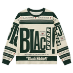 Retro Letter Print Long Sleeve Pullover