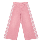 Retro Striped High Waist Wide Leg Jeans