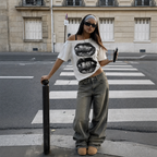 Streetwear Mouth Graphic Loose Tee