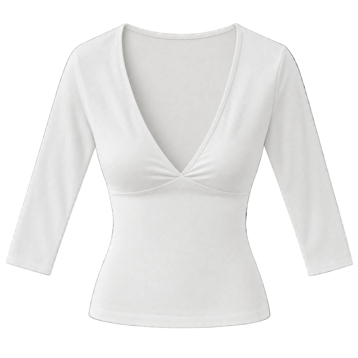 V-Neck Slim Long Sleeve Top
