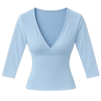 V-Neck Slim Long Sleeve Top