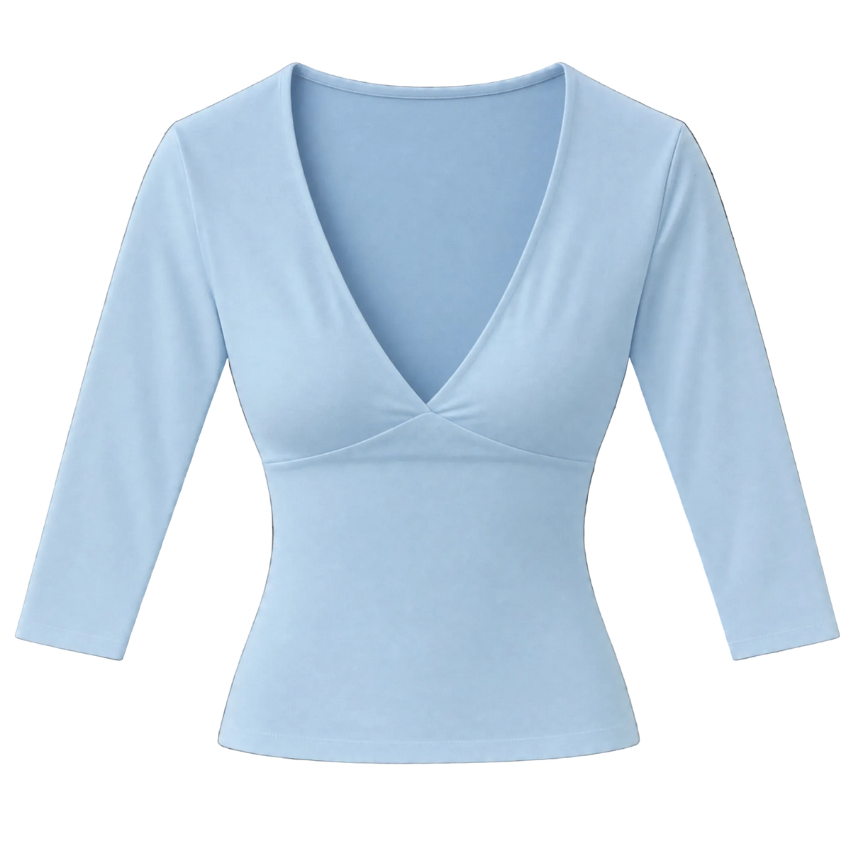 V-Neck Slim Long Sleeve Top