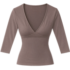 V-Neck Slim Long Sleeve Top
