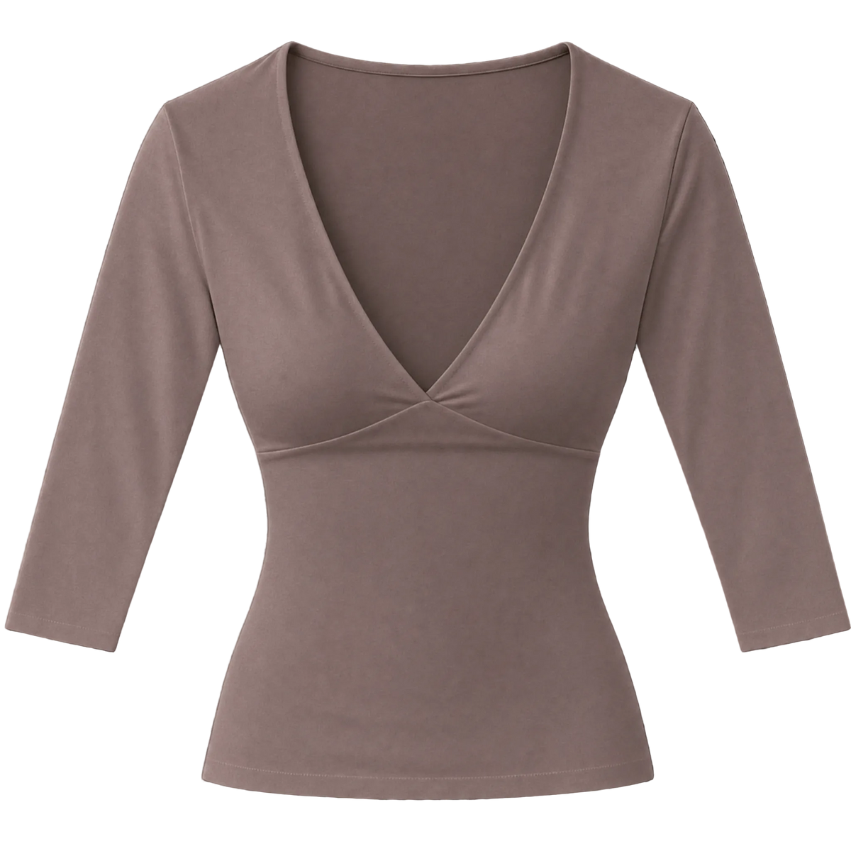 V-Neck Slim Long Sleeve Top