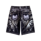 Vintage Embroidered Streetwear Denim Shorts