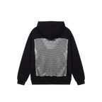 Women Hollow Back Mesh Hooded Sweatshirt