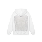 Women Hollow Back Mesh Hooded Sweatshirt