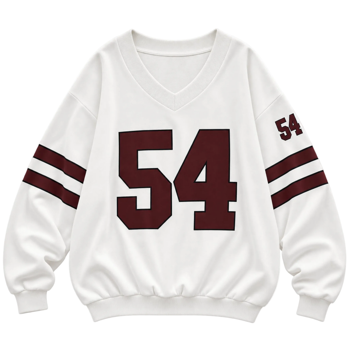 Women Loose V-Neck Sweatshirt