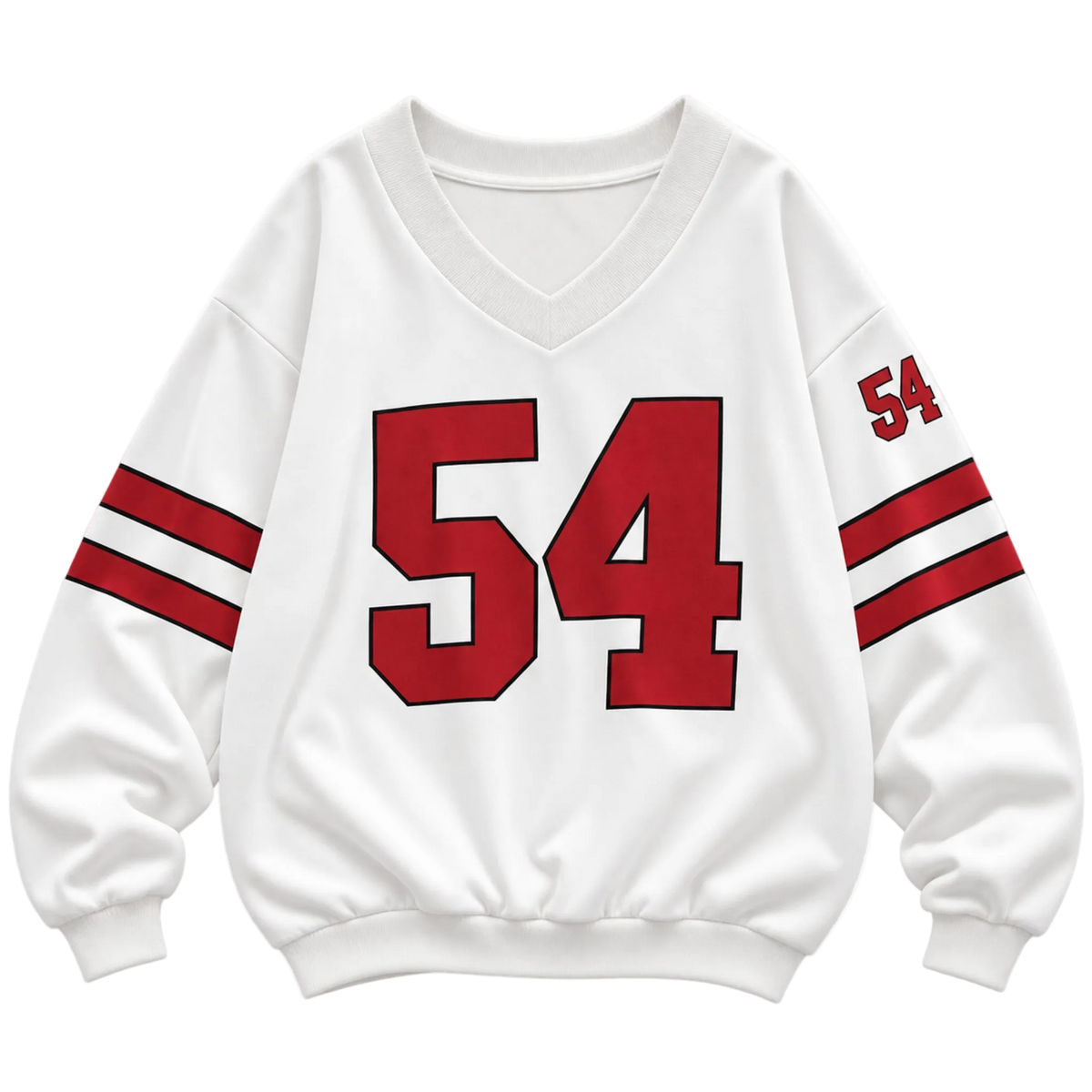 Women Loose V-Neck Sweatshirt