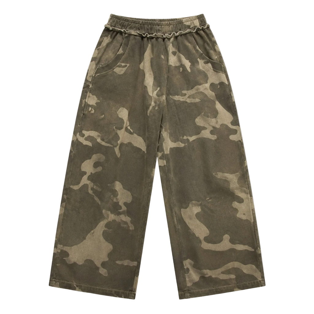 Women Mesh Tie Dye Elastic Streetwear Pants