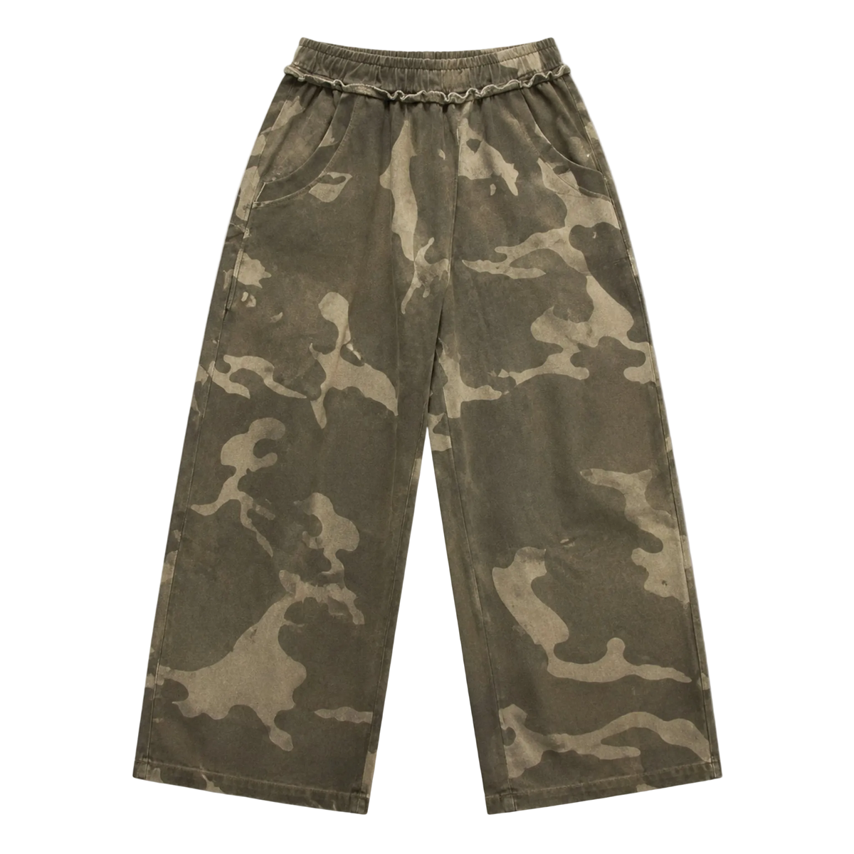 Women Mesh Tie Dye Elastic Streetwear Pants