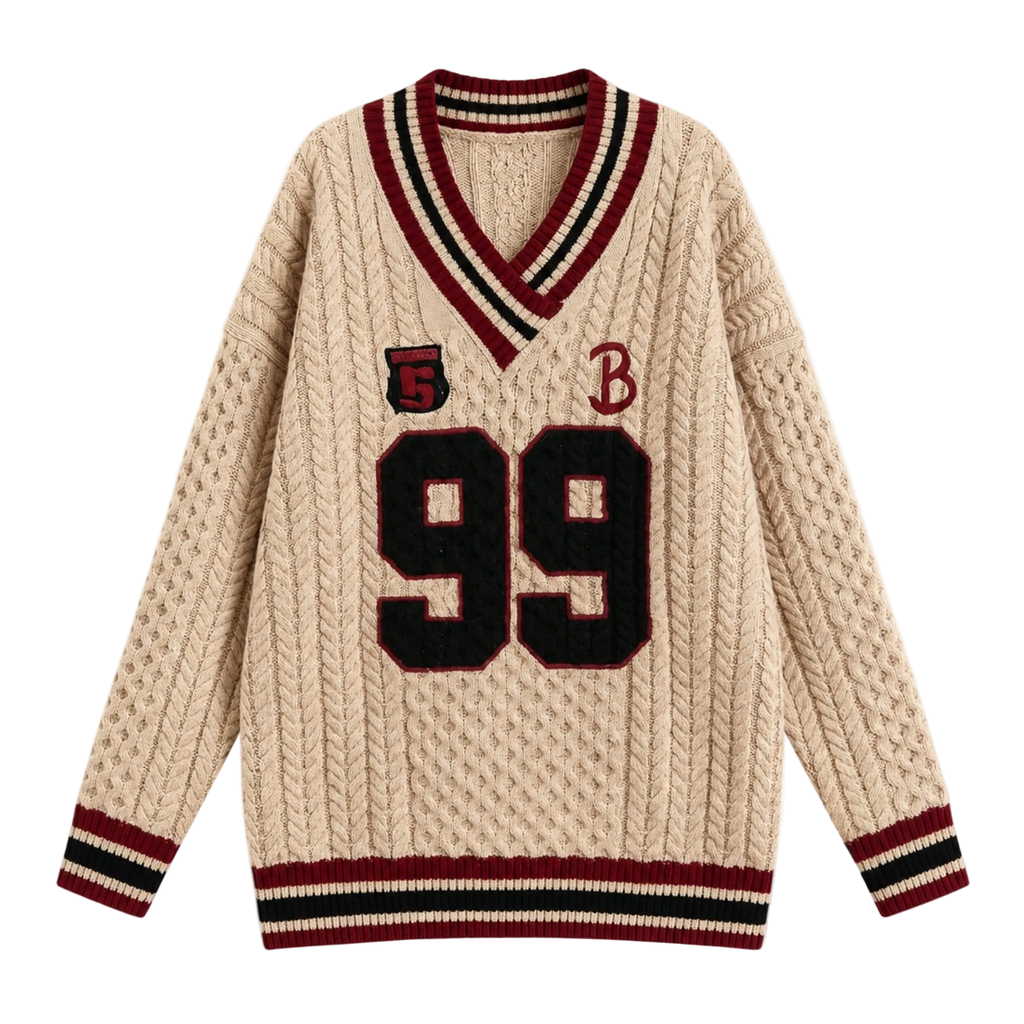 Women Oversized Striped Knitted Sweater
