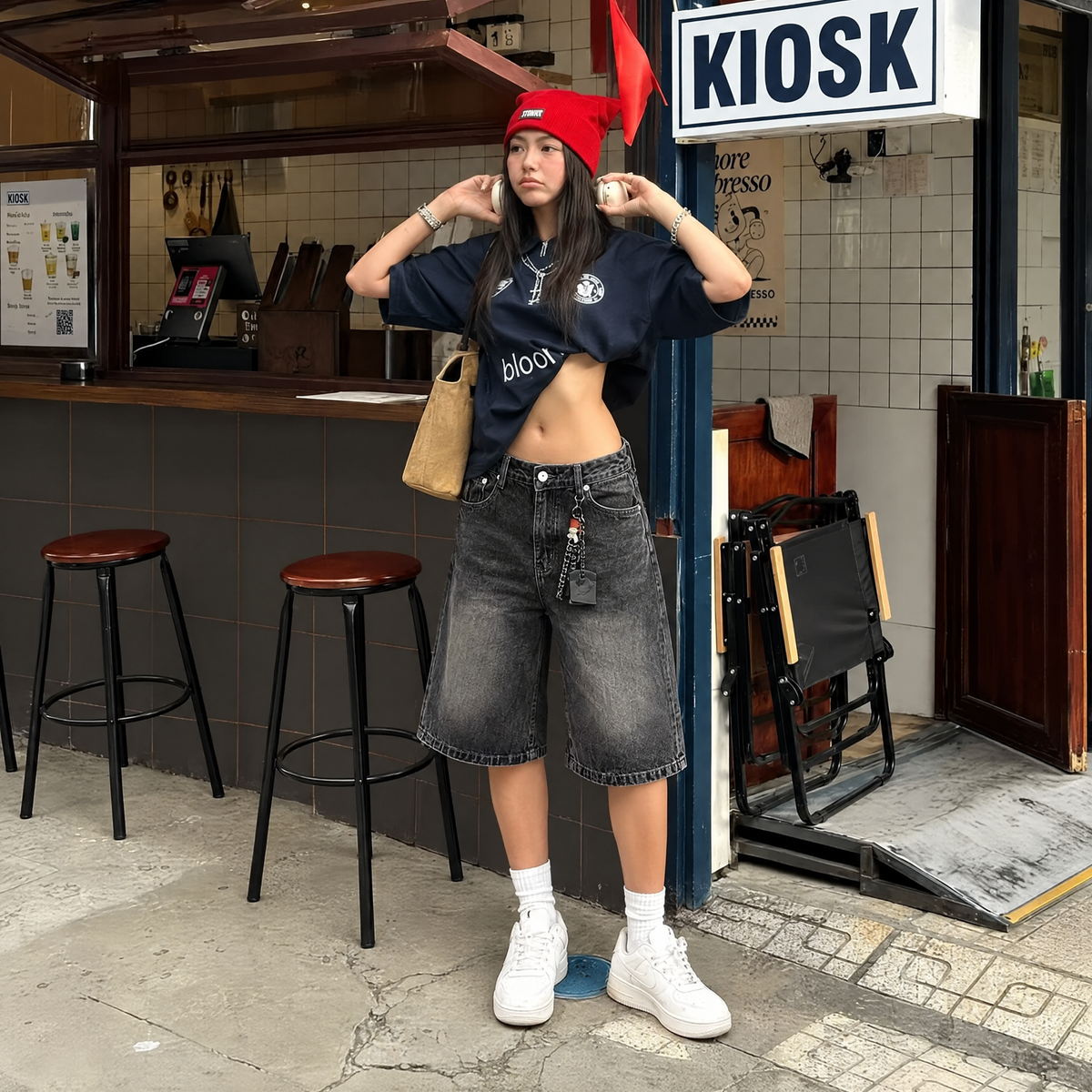 Bermuda Summer Loose Jean Shorts