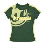 Racing Print Short Sleeve Vintage Top