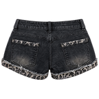 Denim Grunge Coquette Low Rise Shorts