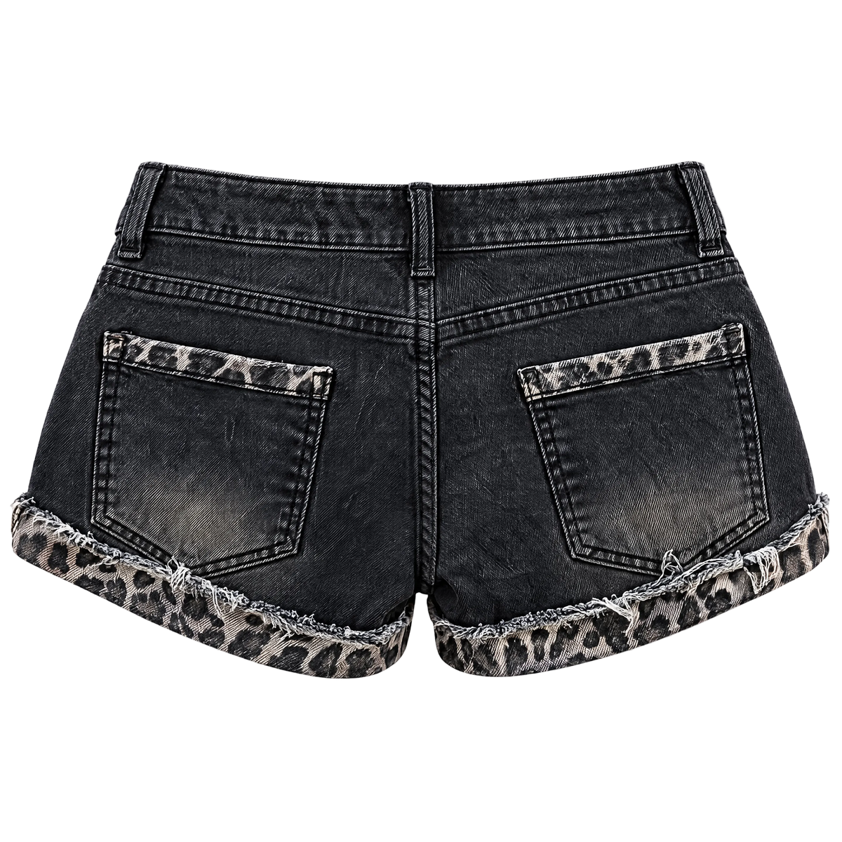 Denim Grunge Coquette Low Rise Shorts