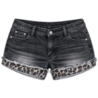 Denim Grunge Coquette Low Rise Shorts