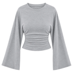 Cinched Long Sleeve Crop Top