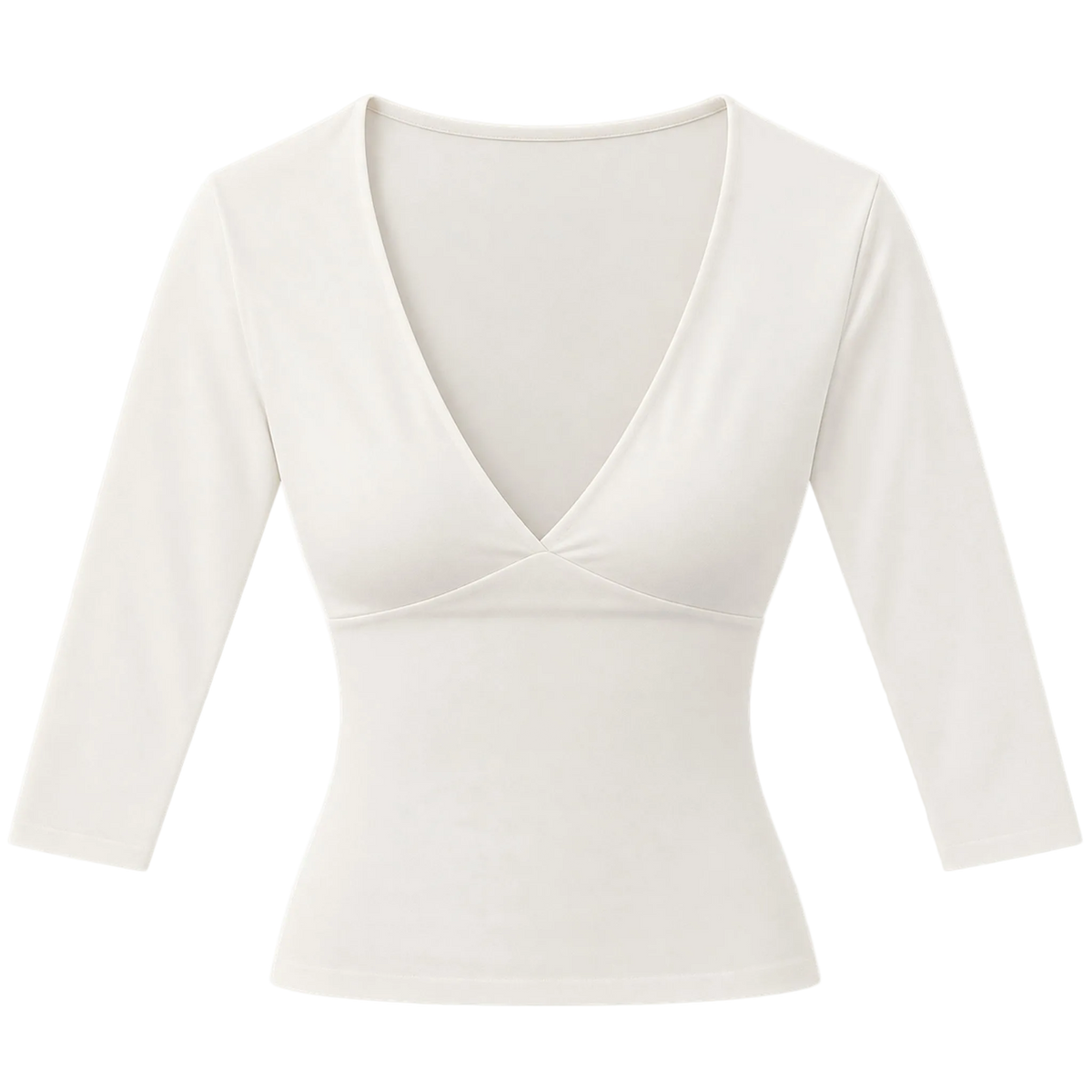 V-Neck Slim Long Sleeve Top